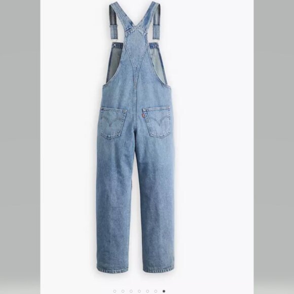 Levi's Premium Full Length Baggy Overalls in Lasting Imprint S and L NWT - Picture 7 of 13